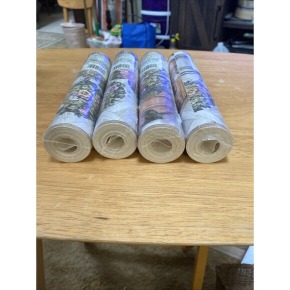 Lot of 4 Brewster 238B53232 Borders and More Flower Pot Wallpaper Border 5 yds. - Picture 5 of 6